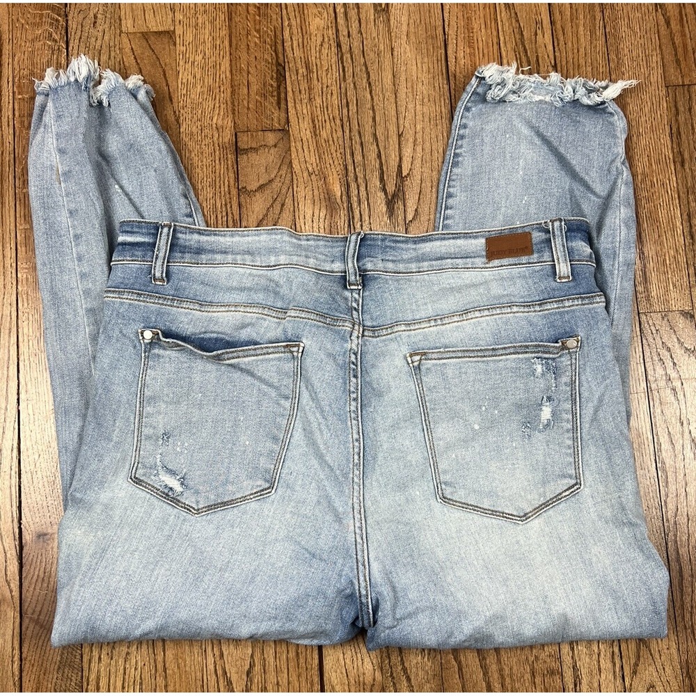 Judy Blue Light Blue High Rise Ripped Jeans - Picture 5 of 6